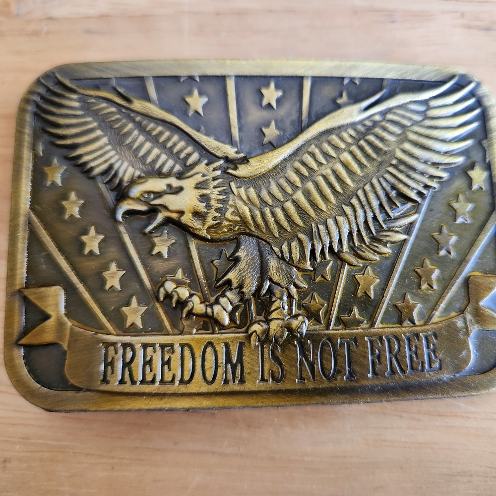Eagle Belt Buckle Freedom USA Brass USA Patriot Jeans